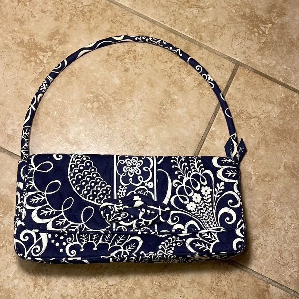 Vera Bradley blue and white quilted purse